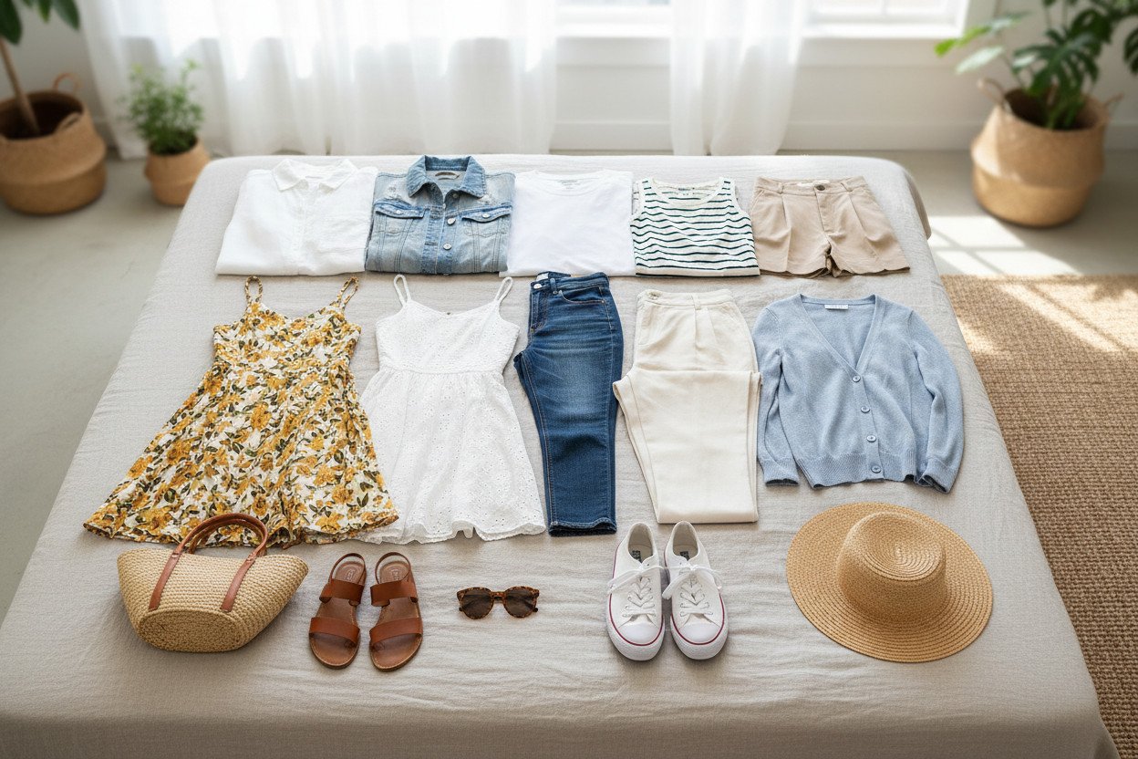 15 elementów capsule wardrobe na lato — kompletna lista