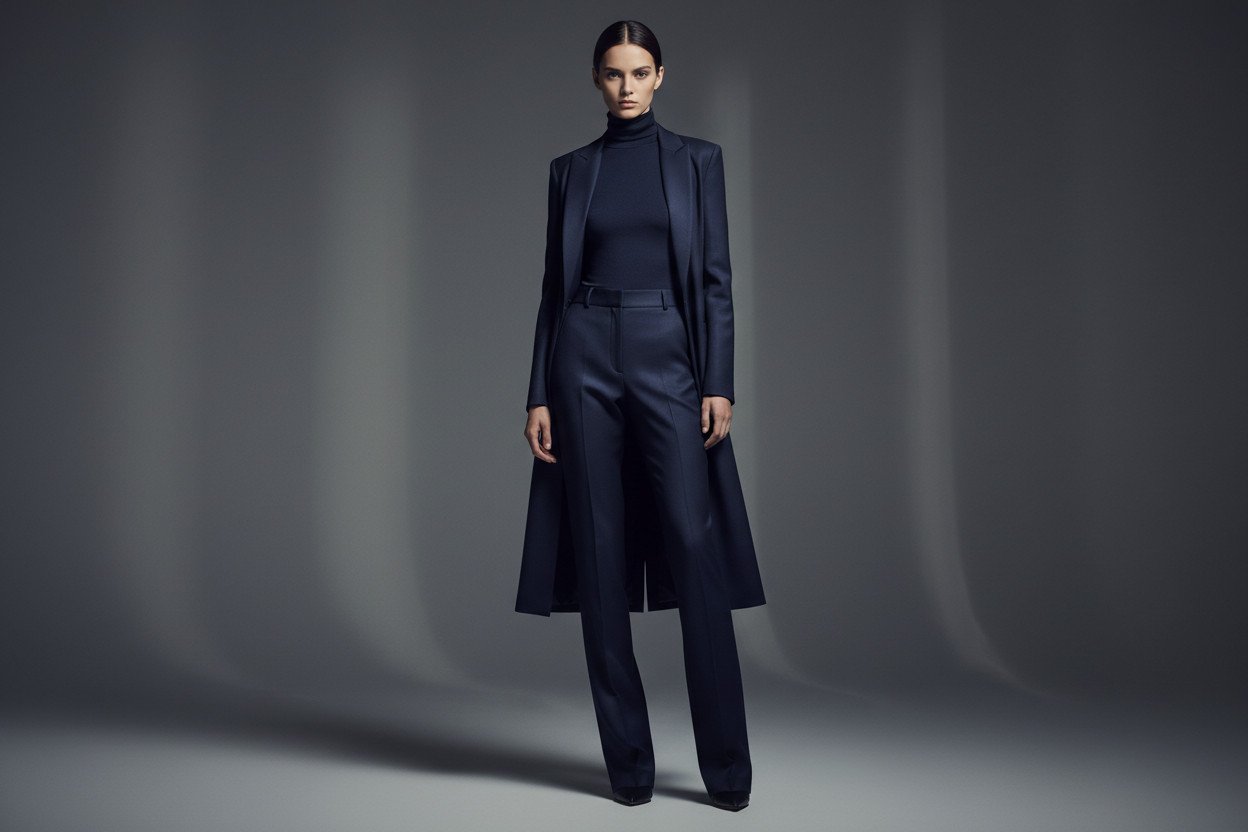 Jak ciemne kolory i monochromatyczne stylizacje modelują sylwetkę