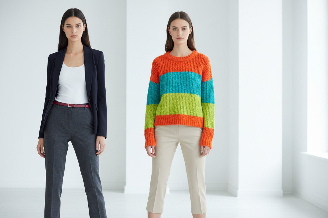 Kontrast kolorów w stylizacji — gdzie go stosować, a gdzie unikać